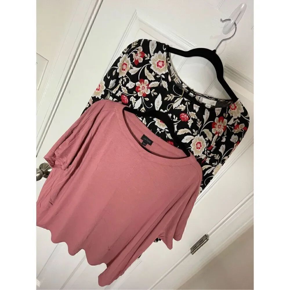 J Jill bundle lot women’s blouse pink floral medium